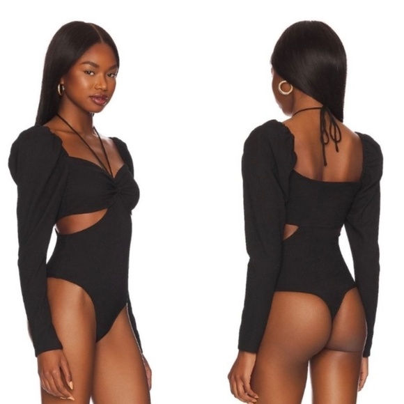 ASTR the Label x REVOLVE Dionne Bodysuit in Black Size XS NEW - Picture 2 of 8